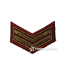 Курсовка (2 курс) вышитая золотистой нитью красная